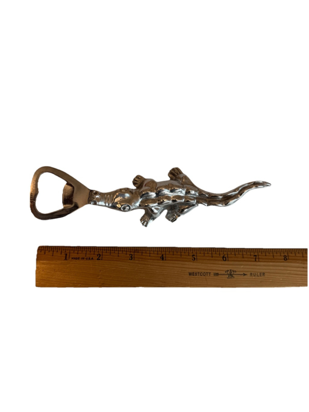 Alligator Bottle Opener #2722 by Mariposa Rare Retired Design, Silver Tone - Picture 4 of 4